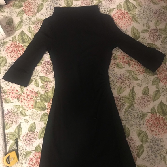 Diane Von Furstenberg  Black wool dress boat neck - Picture 5 of 5